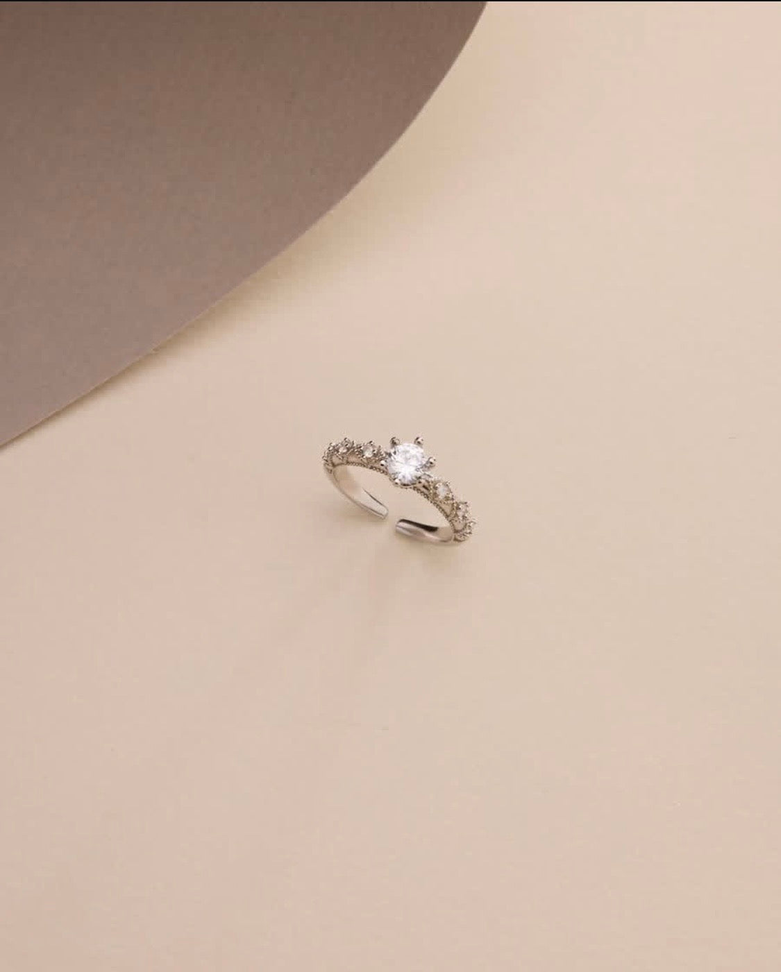 Zircon Stone Solitaire Ring