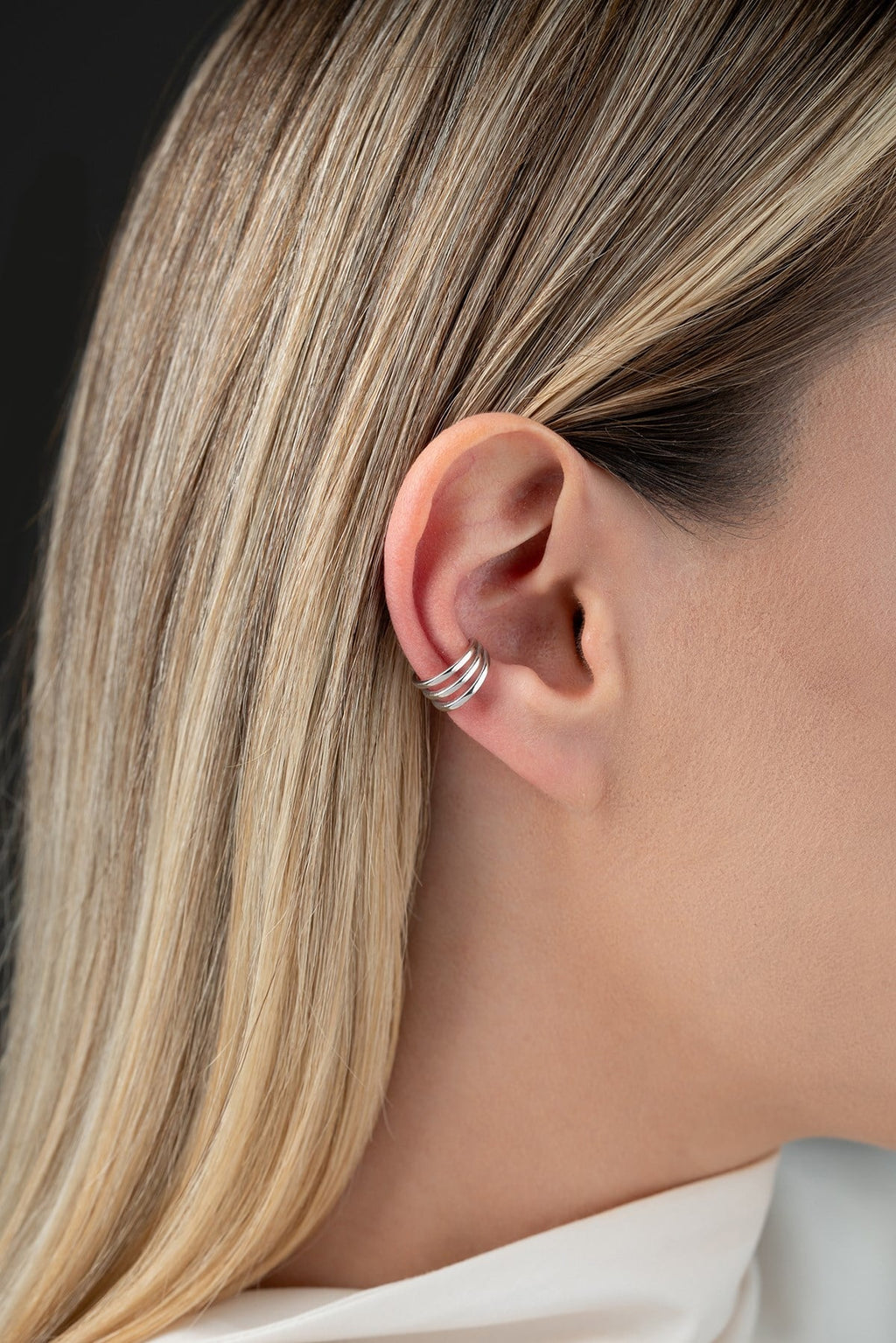 3-Row Simple Model Cartilage Earring