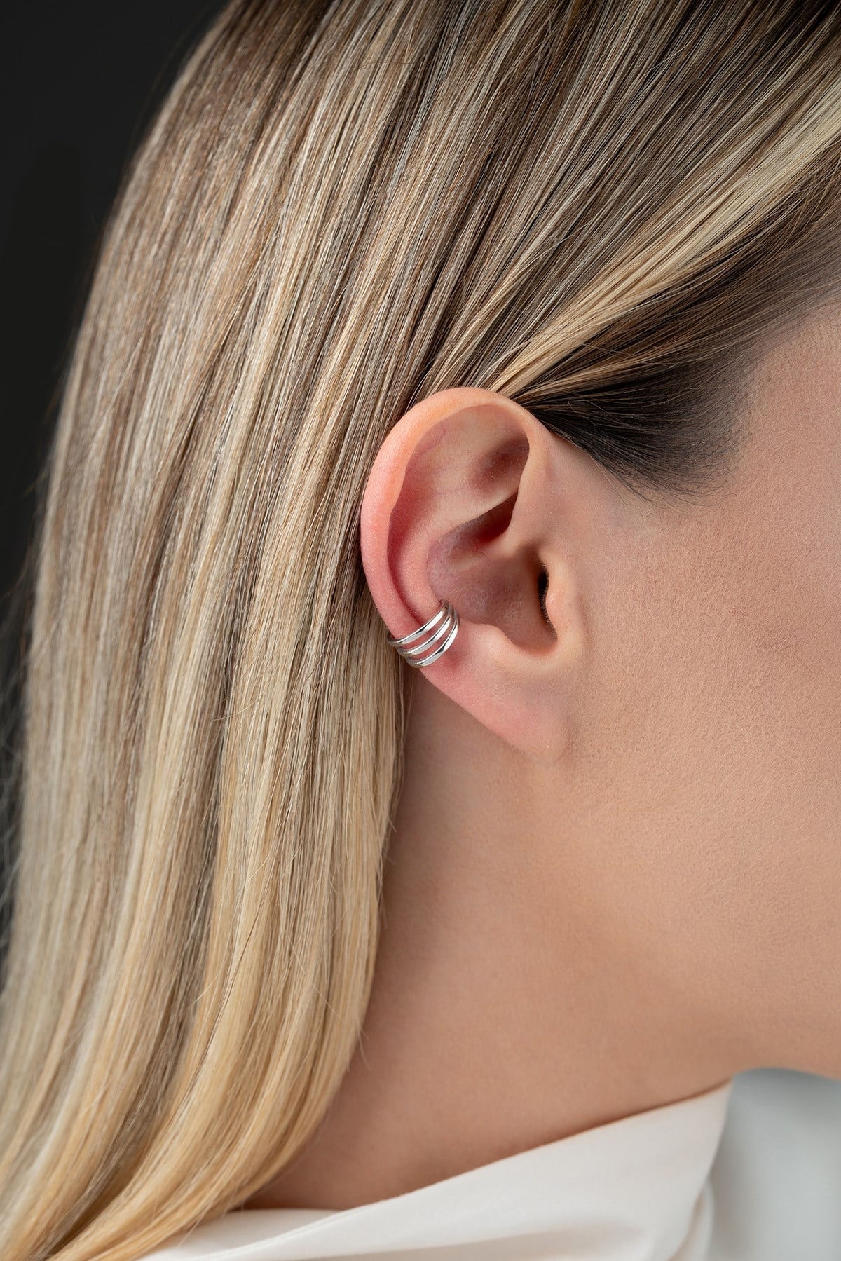 3-Row Simple Model Cartilage Earring