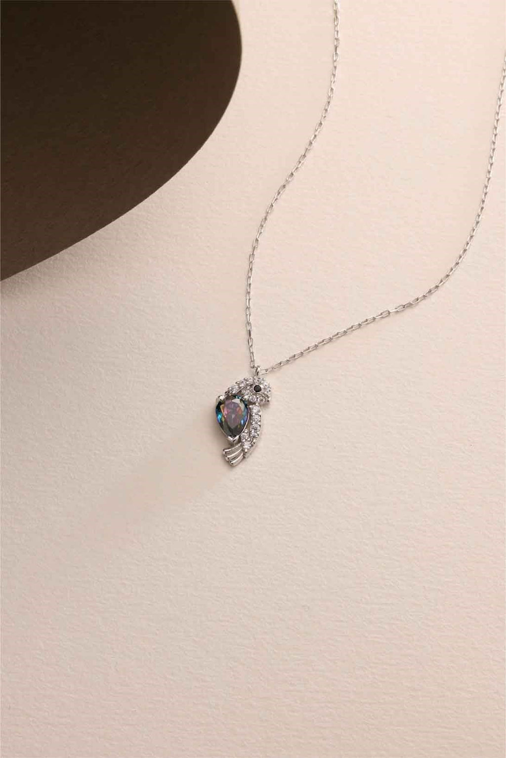 Owl Pendant With Mystic Topaz stone