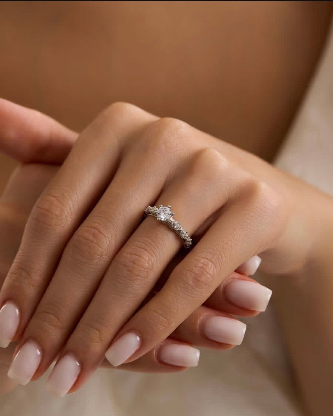 Zircon Stone Solitaire Ring