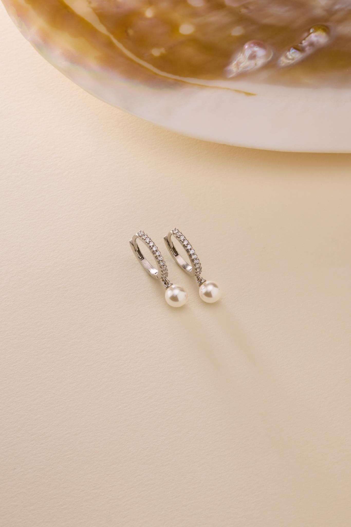 Hoop Pearl Earrings