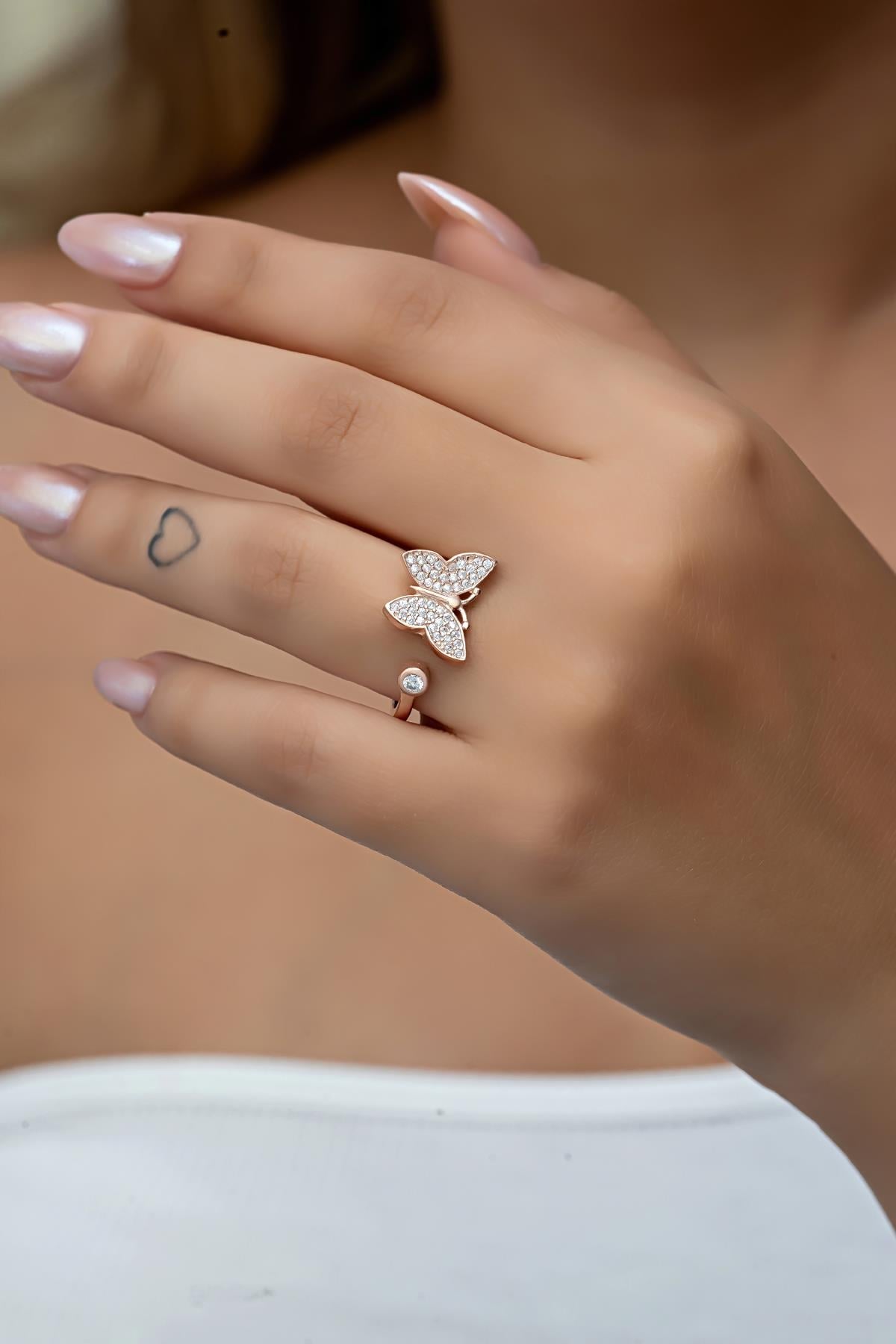Rose Butterfly Ring