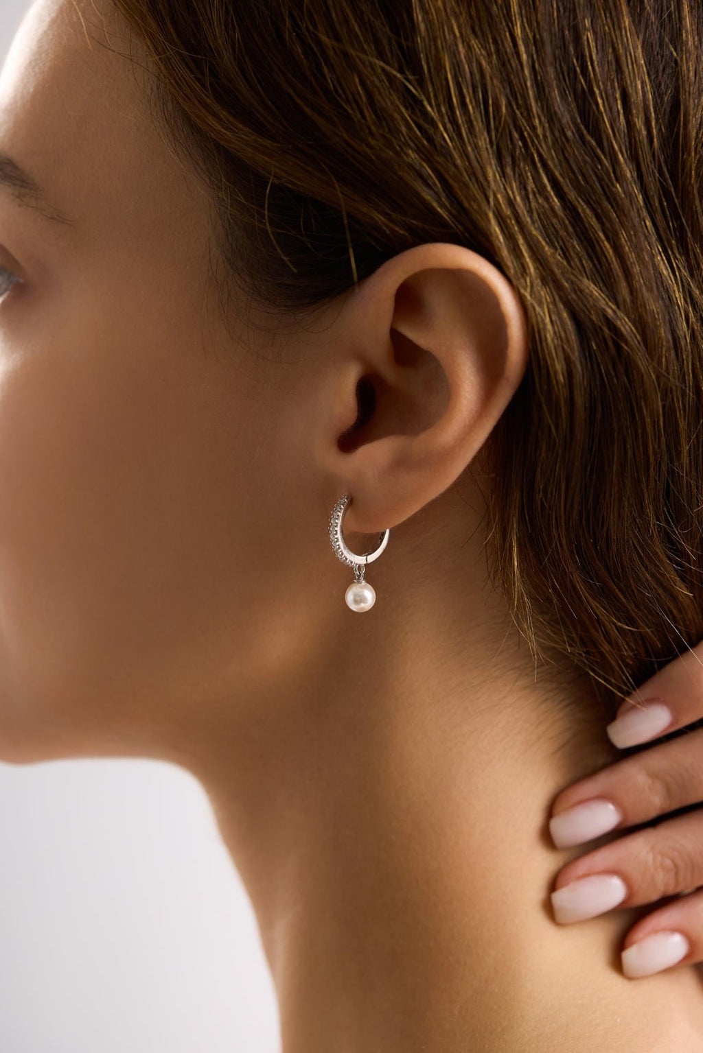 Hoop Pearl Earrings