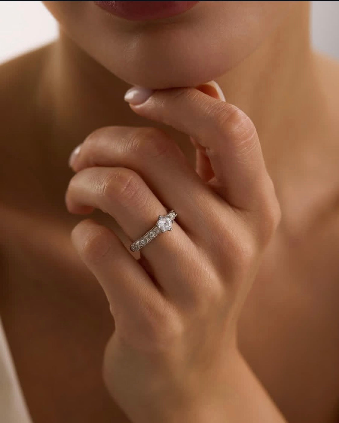 Zircon Stone Solitaire Ring