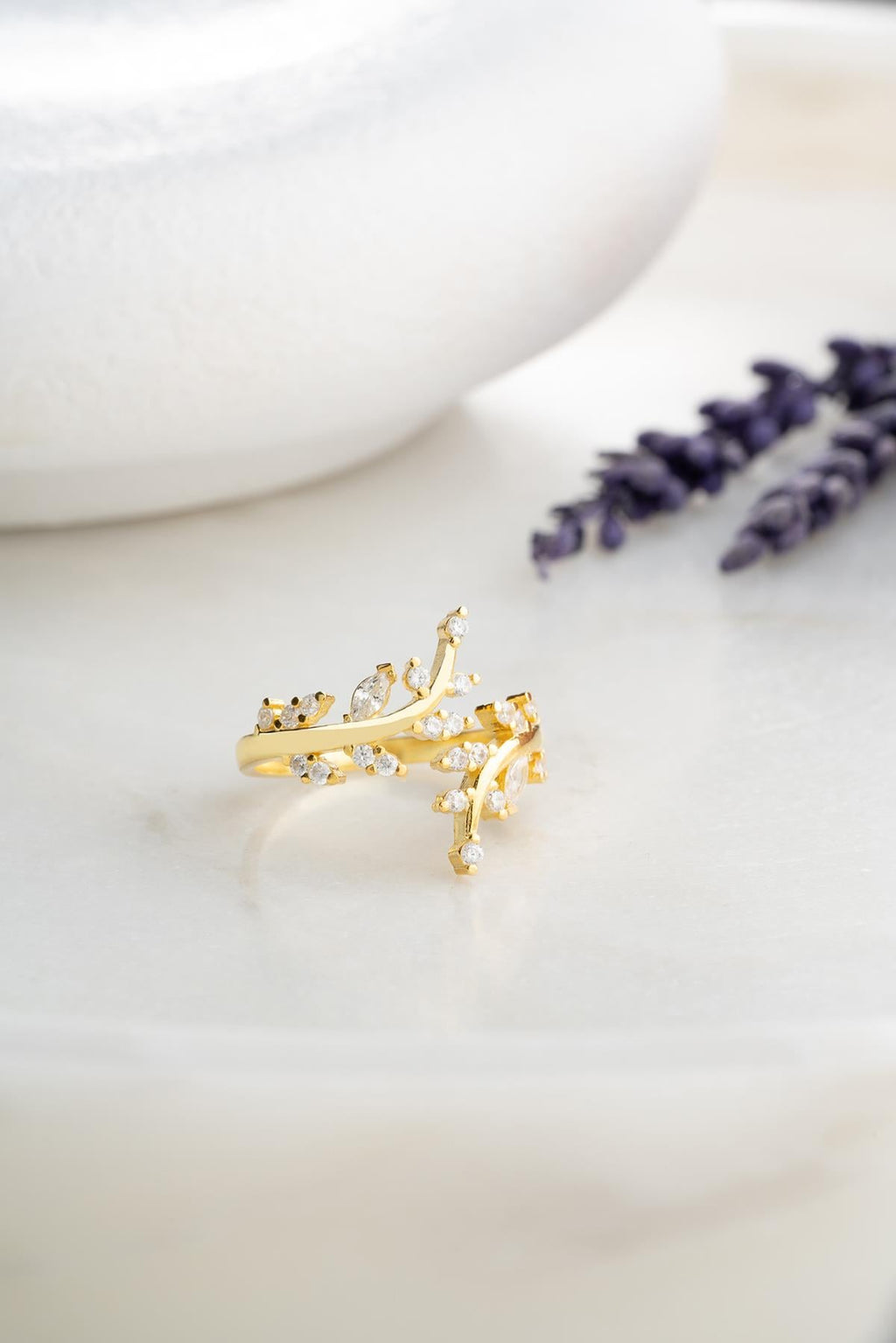 Olive Branch Gold Plated Ring