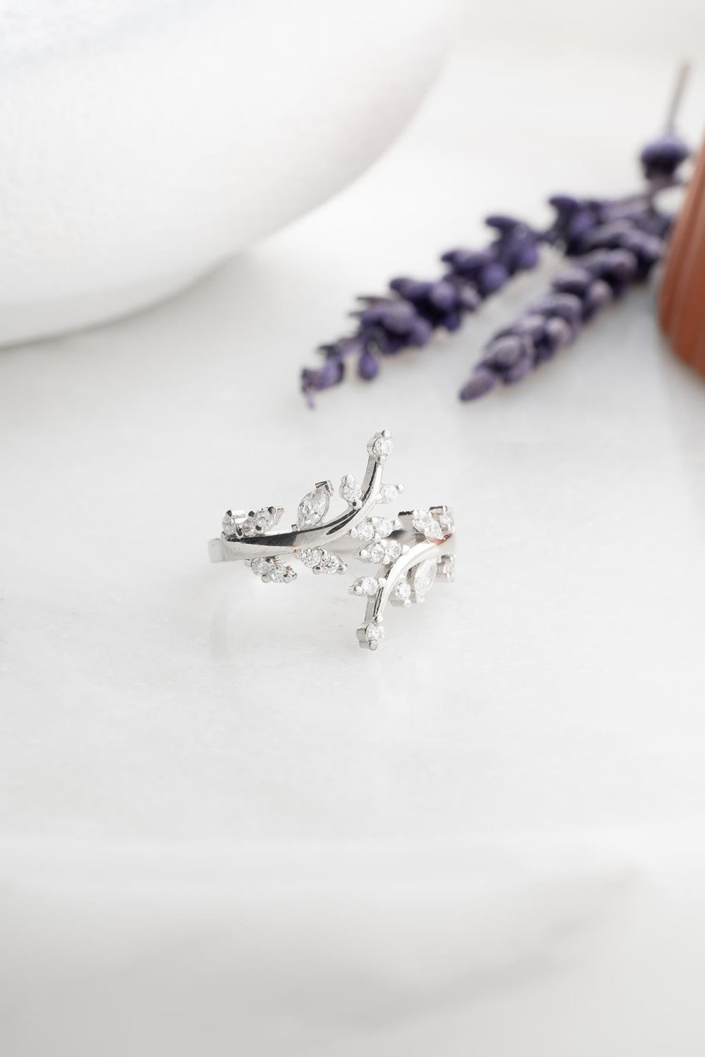 Olive Branch Silver Ring