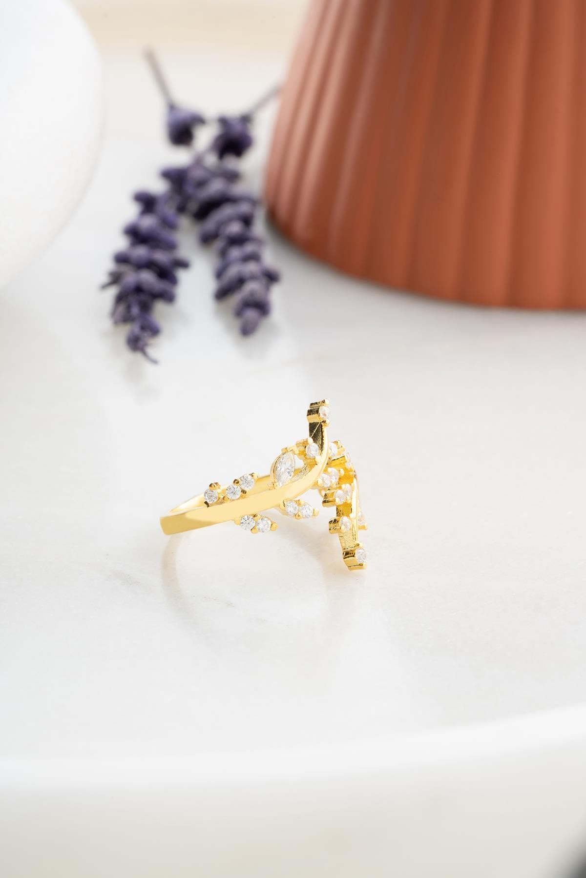 Olive Branch Gold Plated Ring