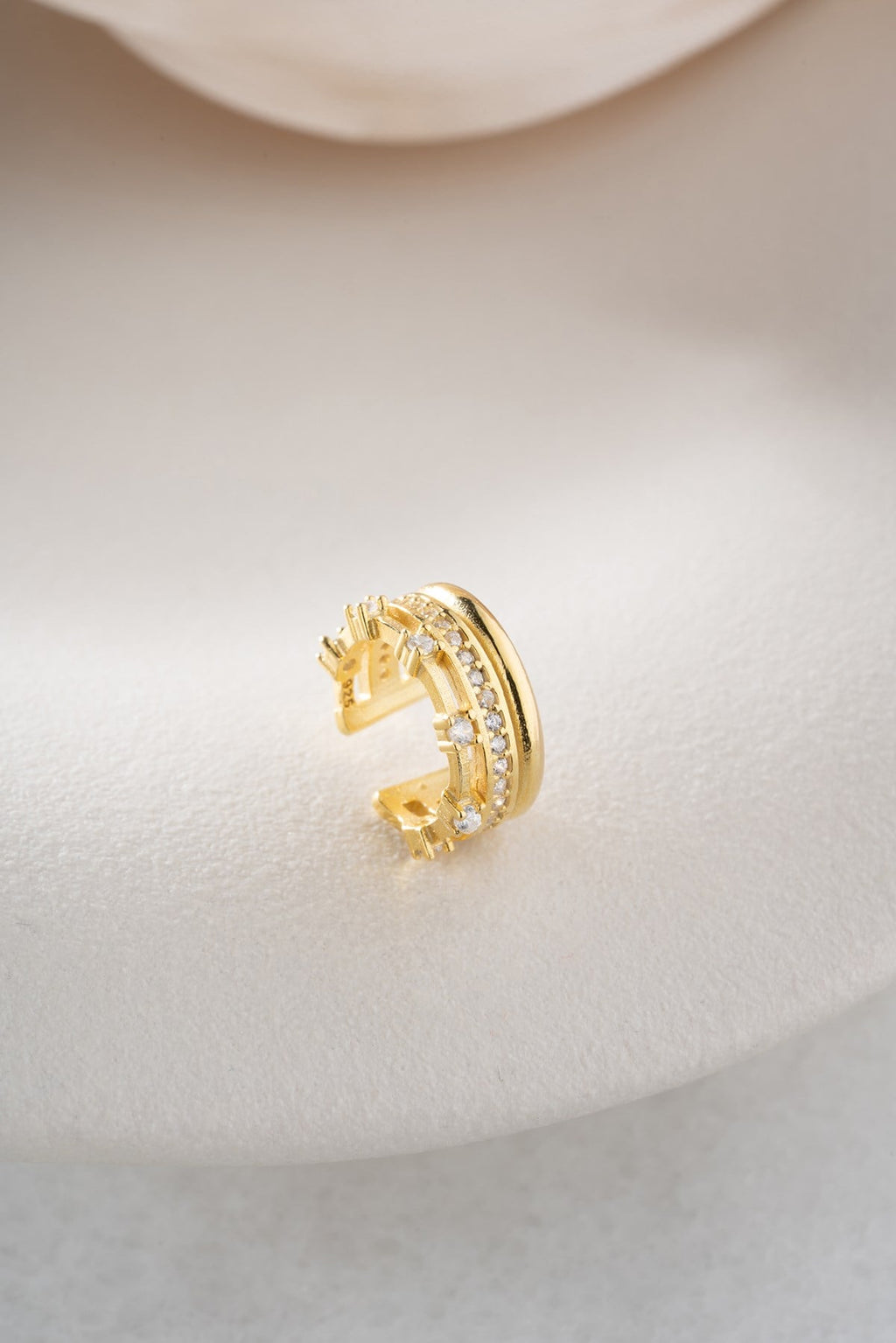 3-Row Zircon Stone Cartilage Earring