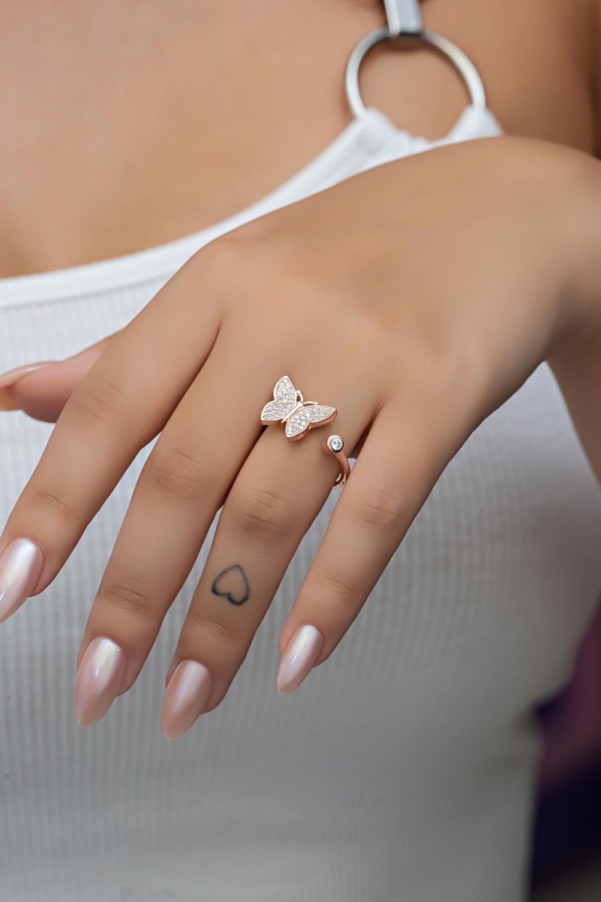 Rose Butterfly Ring