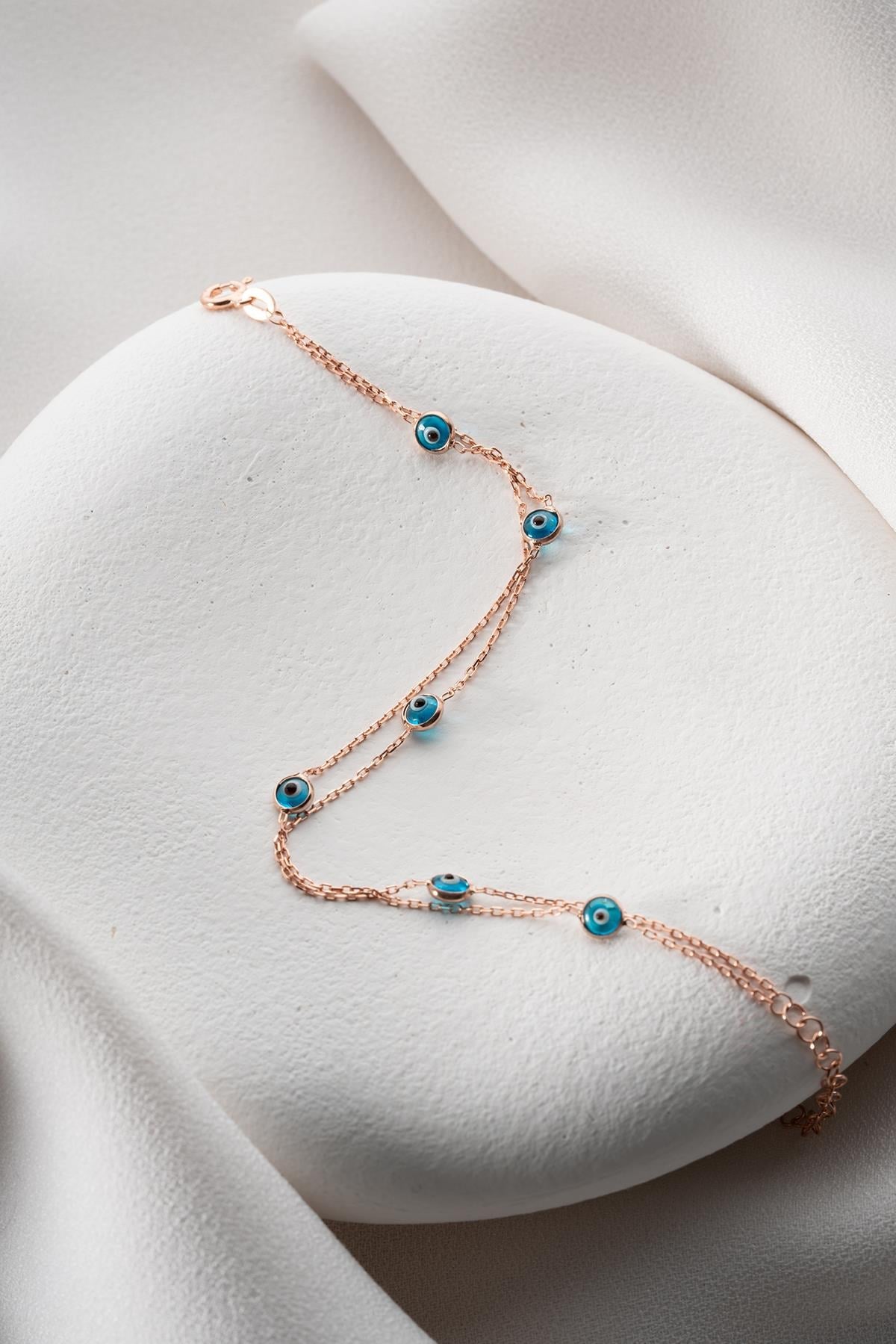 2-Row Chain Evil Eye Bracelet
