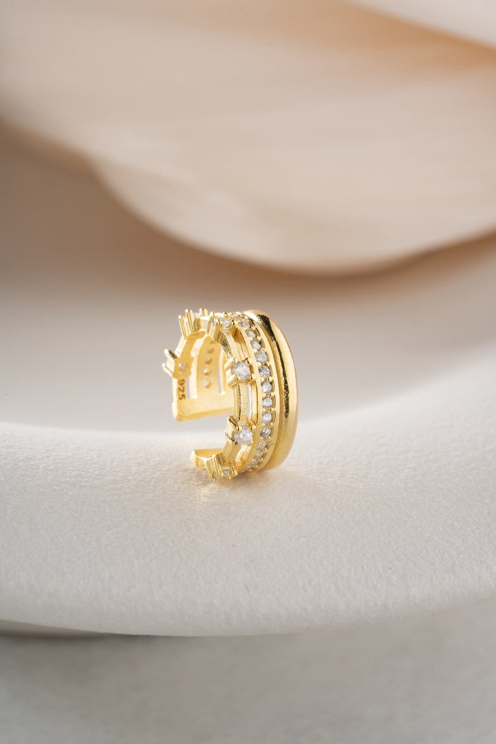 3-Row Zircon Stone Cartilage Earring