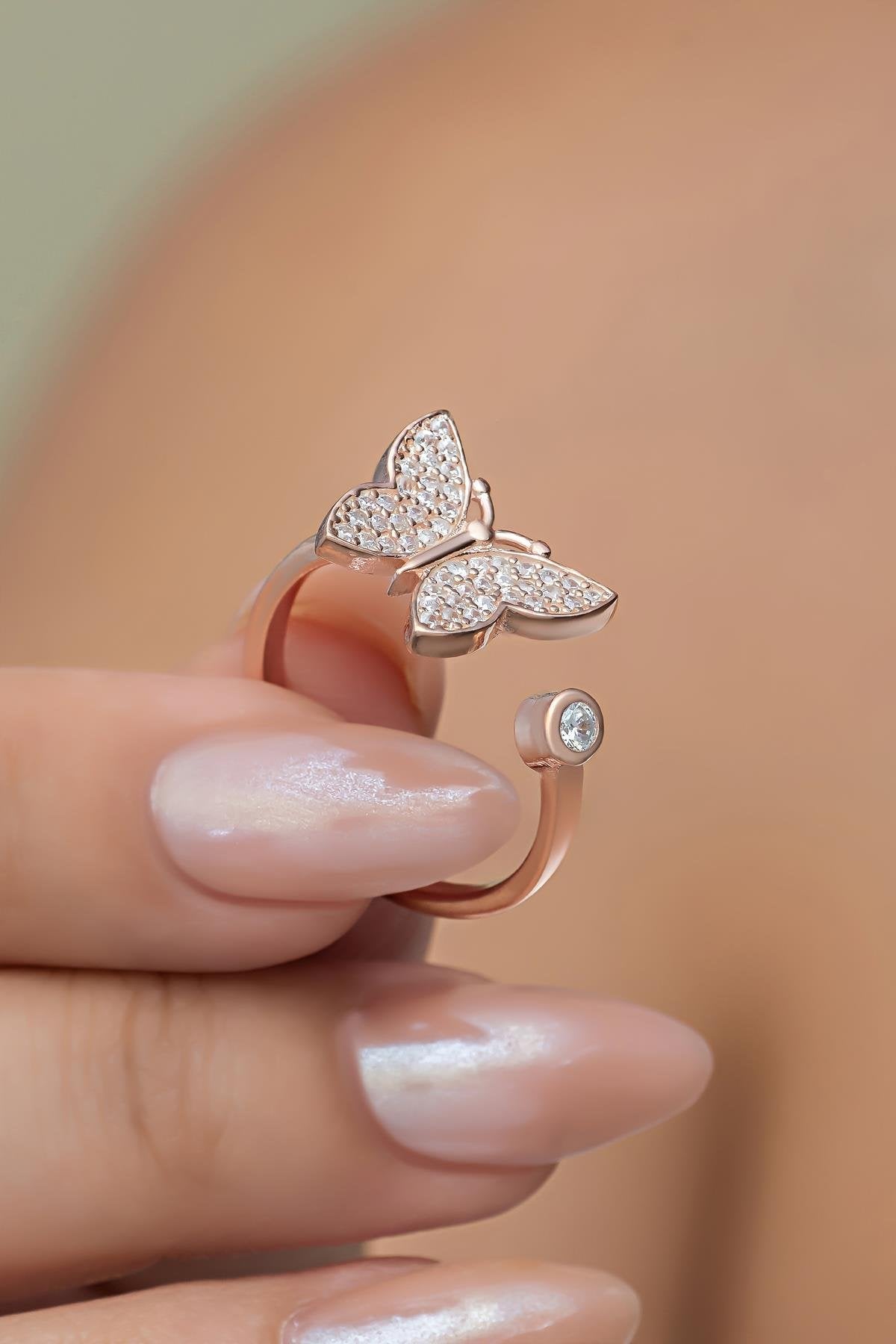 Rose Butterfly Ring