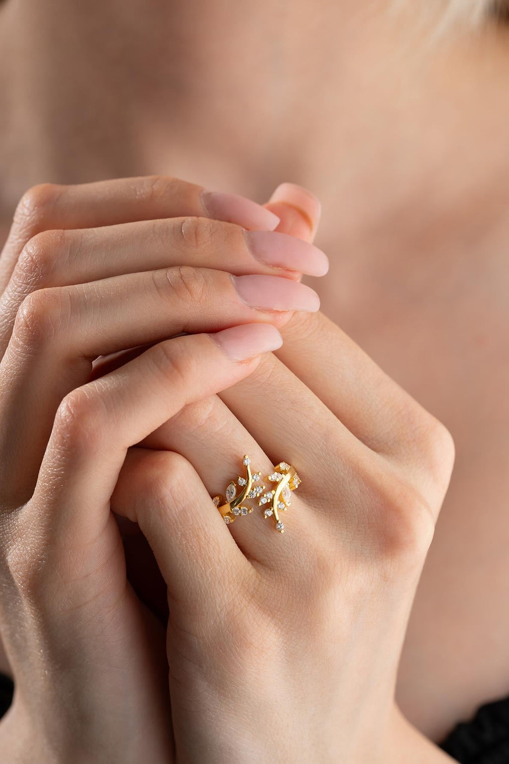 Olive Branch Gold Plated Ring