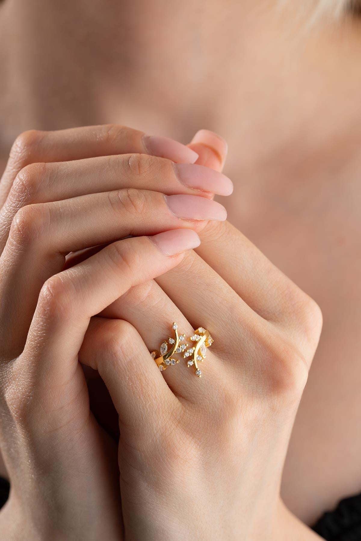 Olive Branch Gold Plated Ring