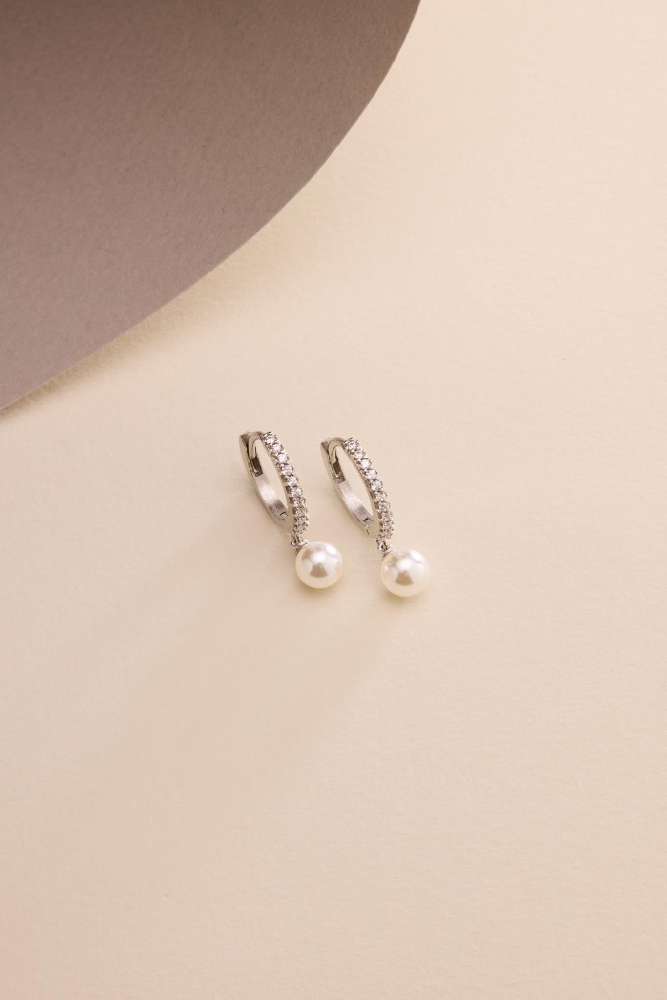 Hoop Pearl Earrings