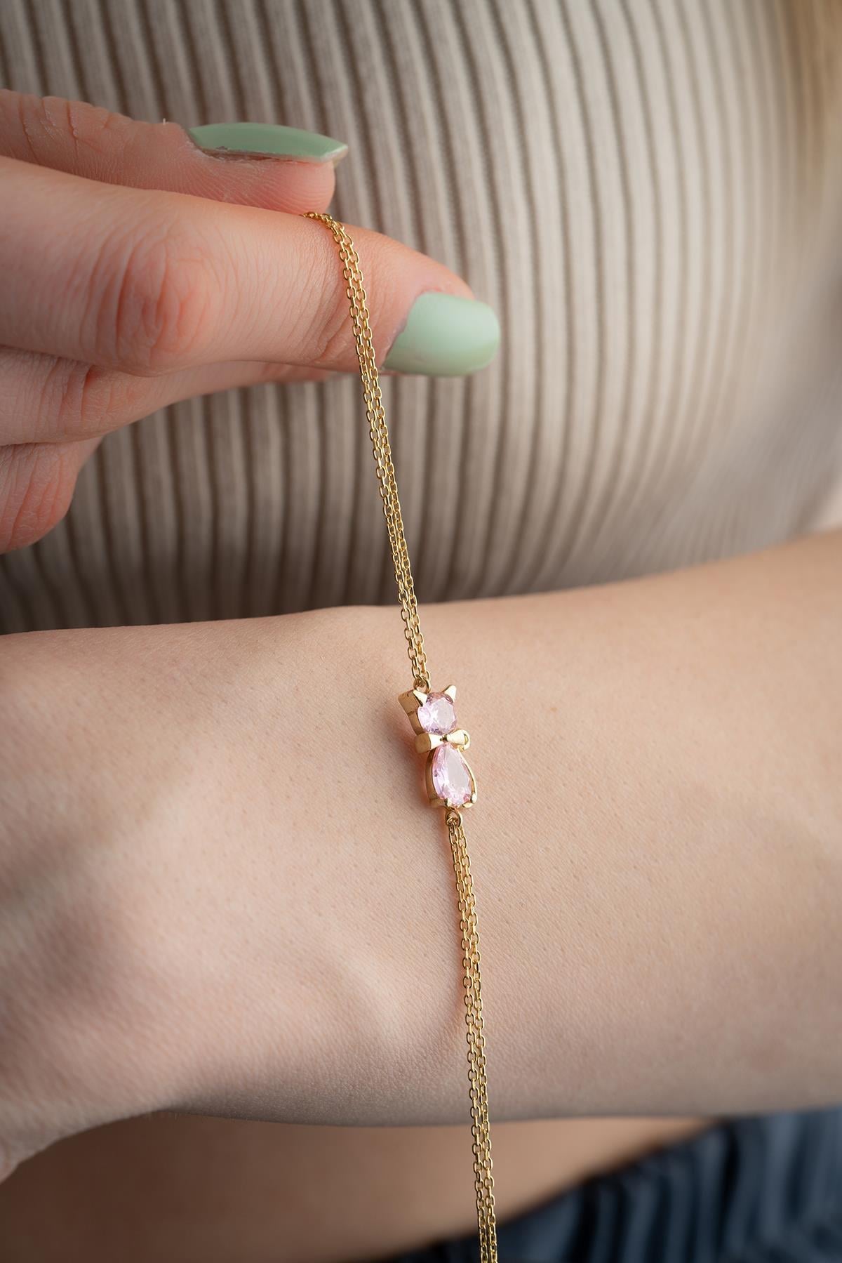 Pink Stone Cat Set