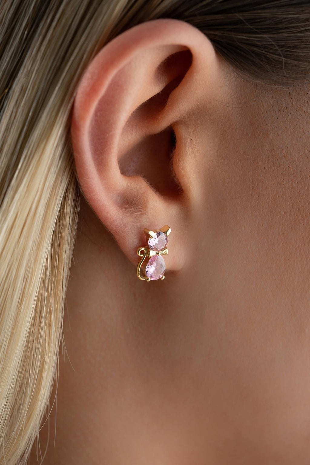 Pink Stone Cat Set